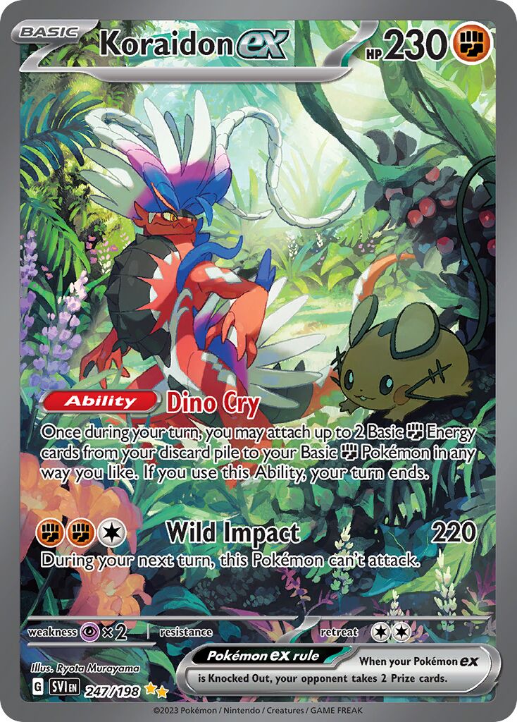 Koraidon ex 247/198 — Scarlet & Violet (English Pokémon TCG card)