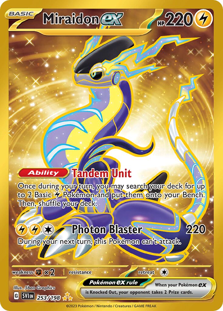 Miraidon ex 253/198 — Scarlet & Violet (English Pokémon TCG card)