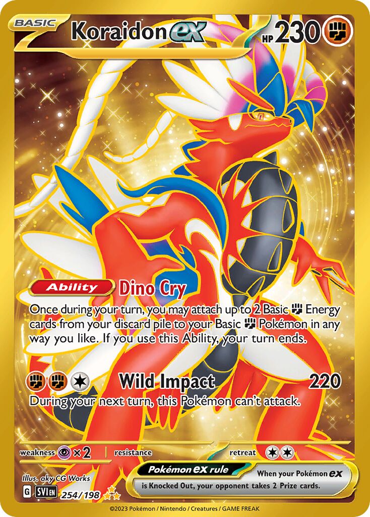 Koraidon ex 254/198 — Scarlet & Violet (English Pokémon TCG card)