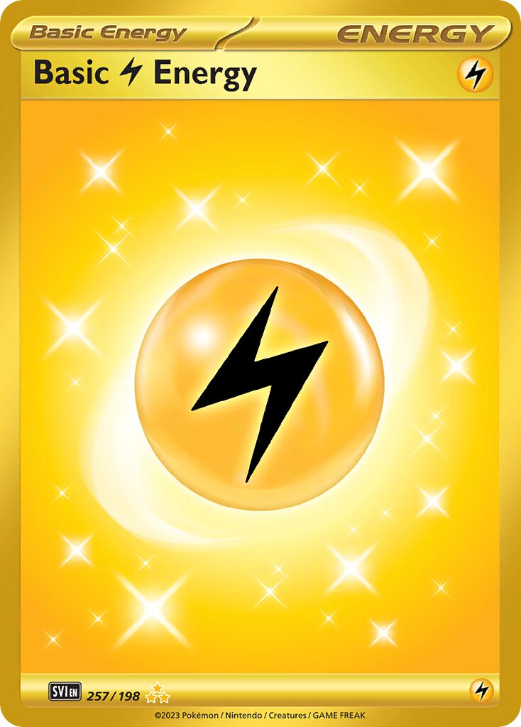 Basic Lightning Energy 257/198 — Scarlet & Violet (English Pokémon TCG card)