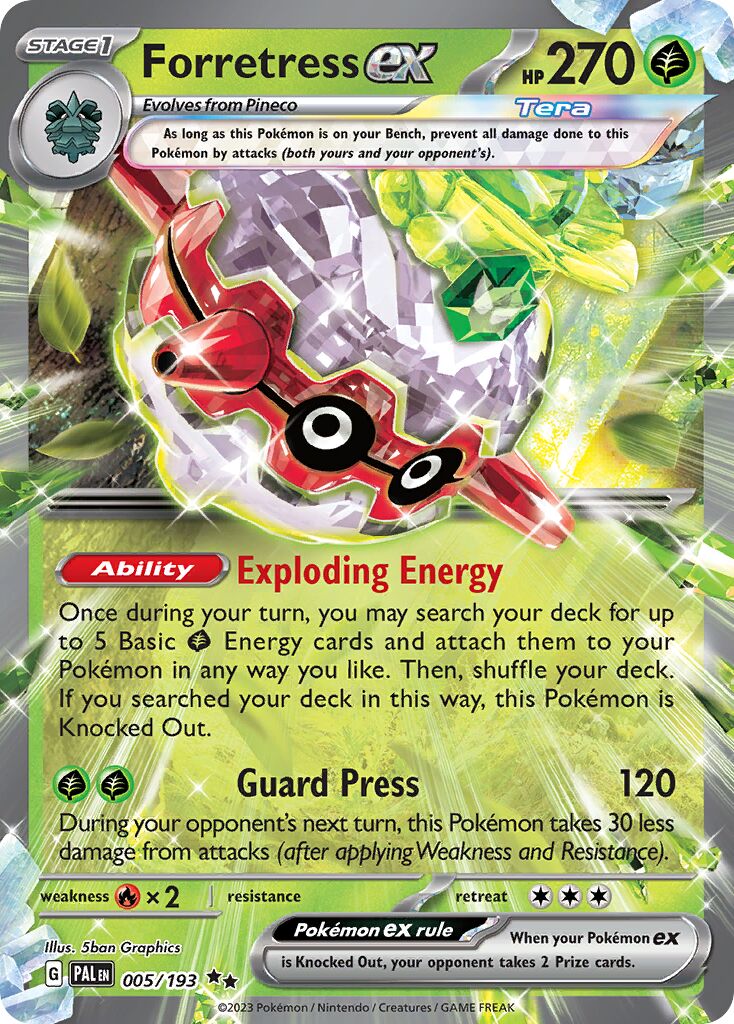 Forretress ex 005/193 — Paldea Evolved (English Pokémon TCG card)