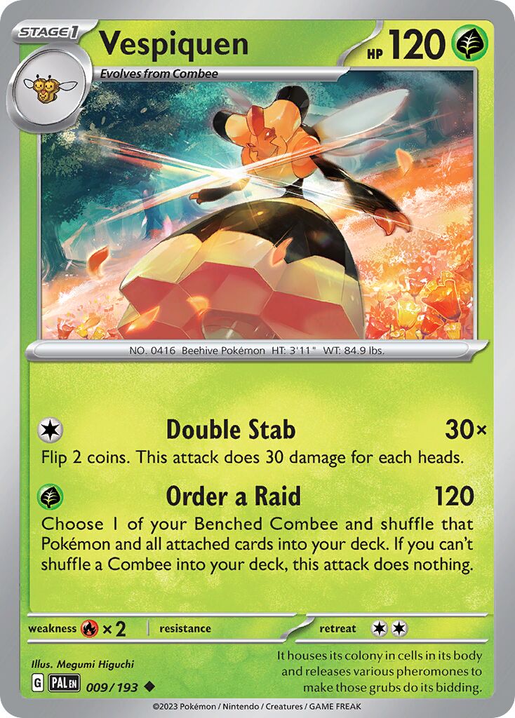 Vespiquen 009/193 — Paldea Evolved (English Pokémon TCG card)