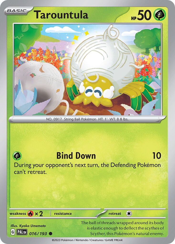 Tarountula 016/193 — Paldea Evolved (English Pokémon TCG card)