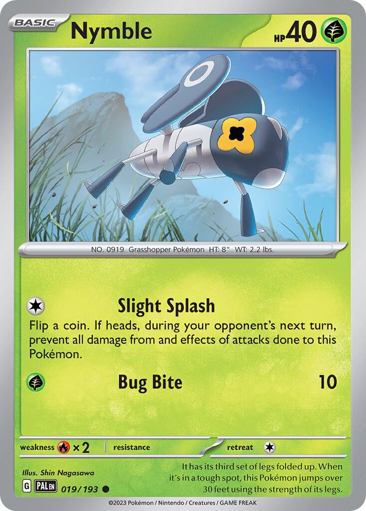 Nymble 019/193 — Paldea Evolved (English Pokémon TCG card)