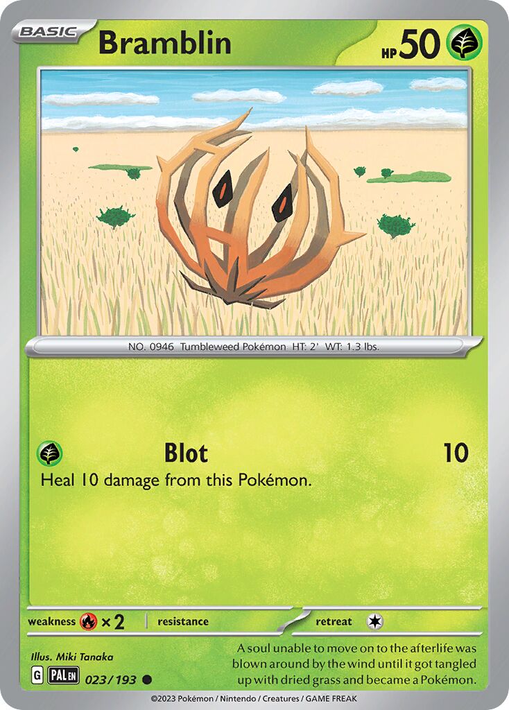 Bramblin 023/193 — Paldea Evolved (English Pokémon TCG card)