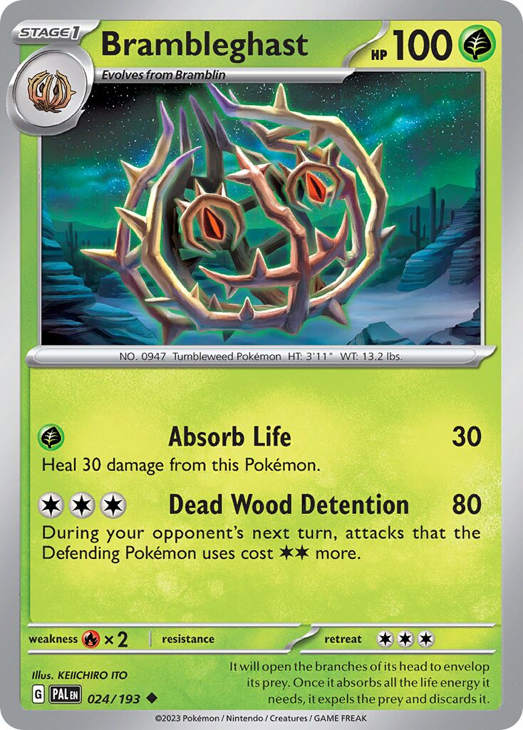 Brambleghast 024/193 — Paldea Evolved (English Pokémon TCG card)
