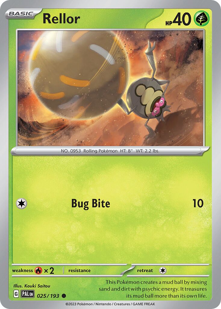 Rellor 025/193 — Paldea Evolved (English Pokémon TCG card)