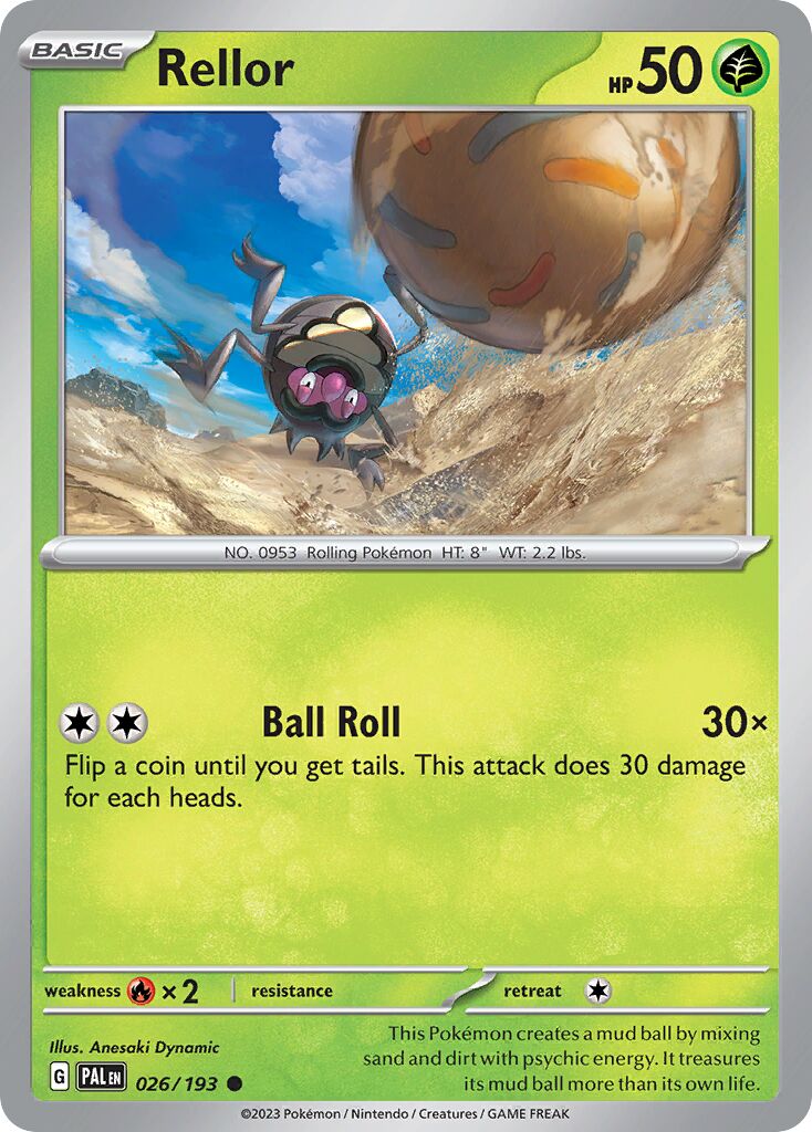 Rellor 026/193 — Paldea Evolved (English Pokémon TCG card)