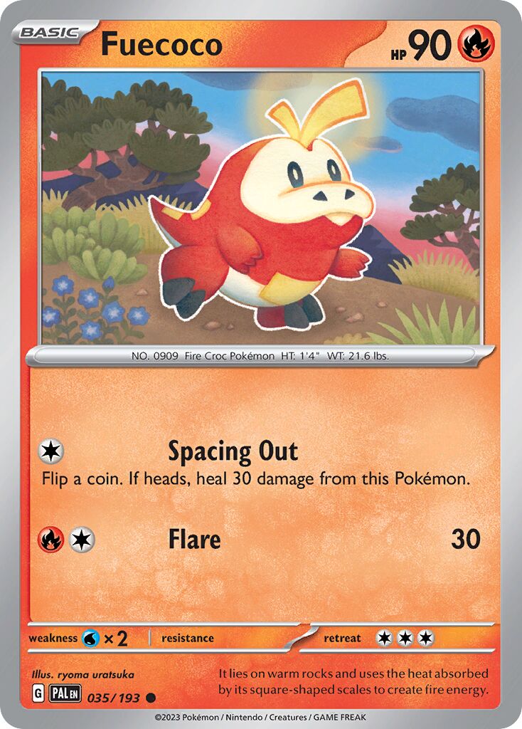 Fuecoco 035/193 — Paldea Evolved (English Pokémon TCG card)