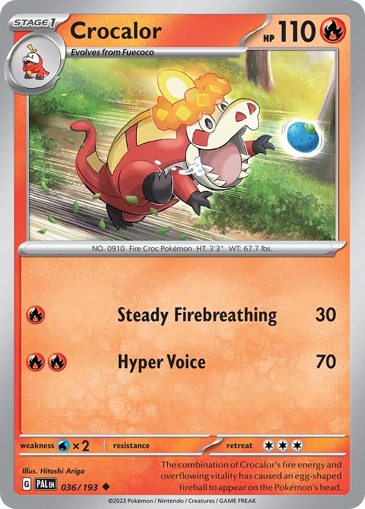 Crocalor 036/193 — Paldea Evolved (English Pokémon TCG card)