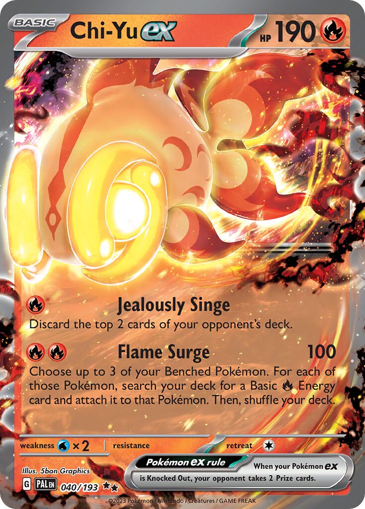 Chi-Yu ex 040/193 — Paldea Evolved (English Pokémon TCG card)