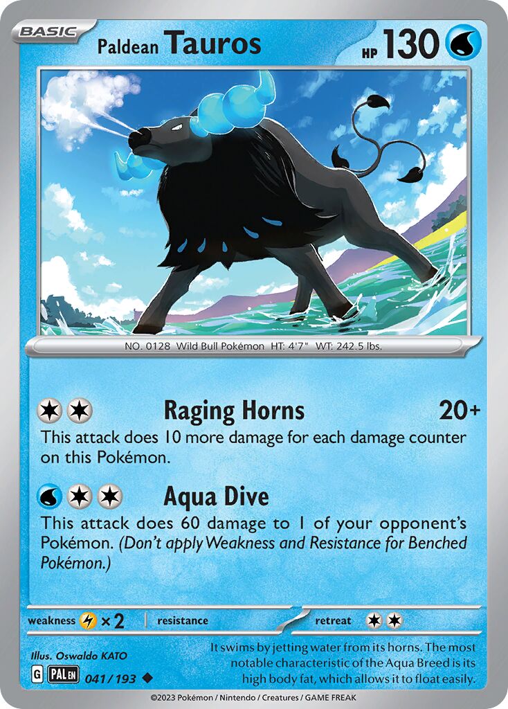 Paldean Tauros 041/193 — Paldea Evolved (English Pokémon TCG card)