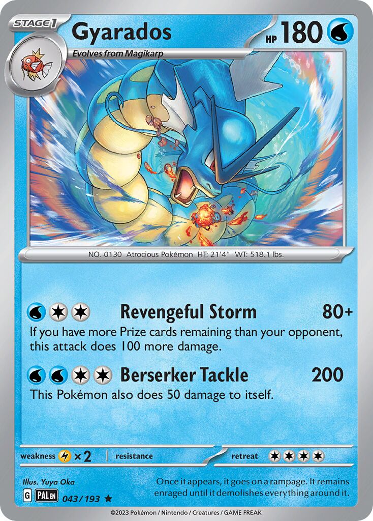 Gyarados 043/193 — Paldea Evolved (English Pokémon TCG card)