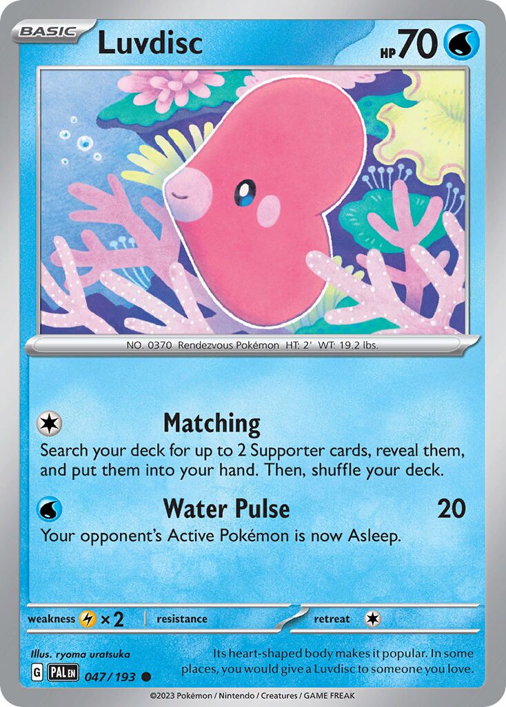 Luvdisc 047/193 — Paldea Evolved (English Pokémon TCG card)
