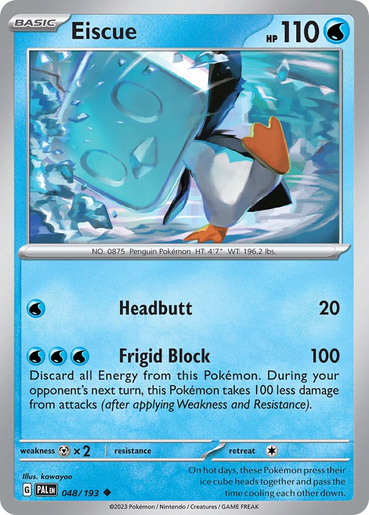 Eiscue 048/193 — Paldea Evolved (English Pokémon TCG card)