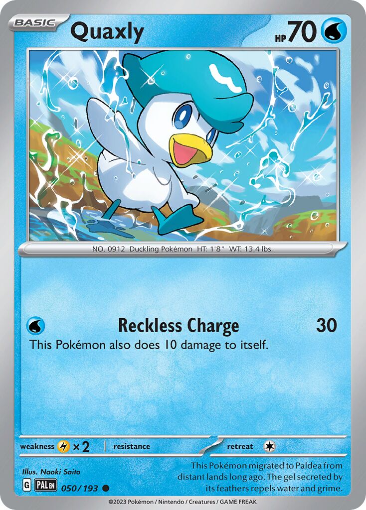 Quaxly 050/193 — Paldea Evolved (English Pokémon TCG card)