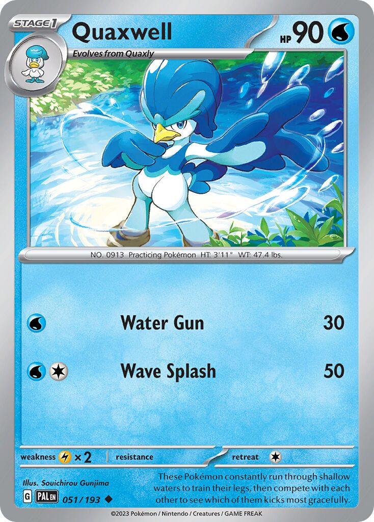 Quaxwell 051/193 — Paldea Evolved (English Pokémon TCG card)