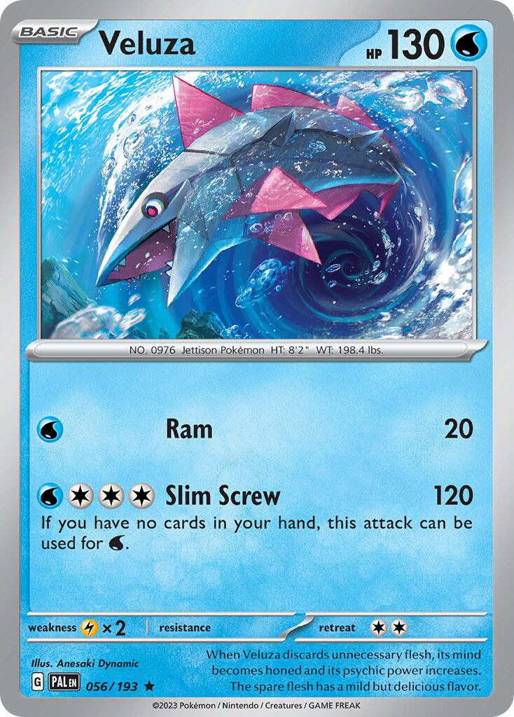 Veluza 056/193 — Paldea Evolved (English Pokémon TCG card)
