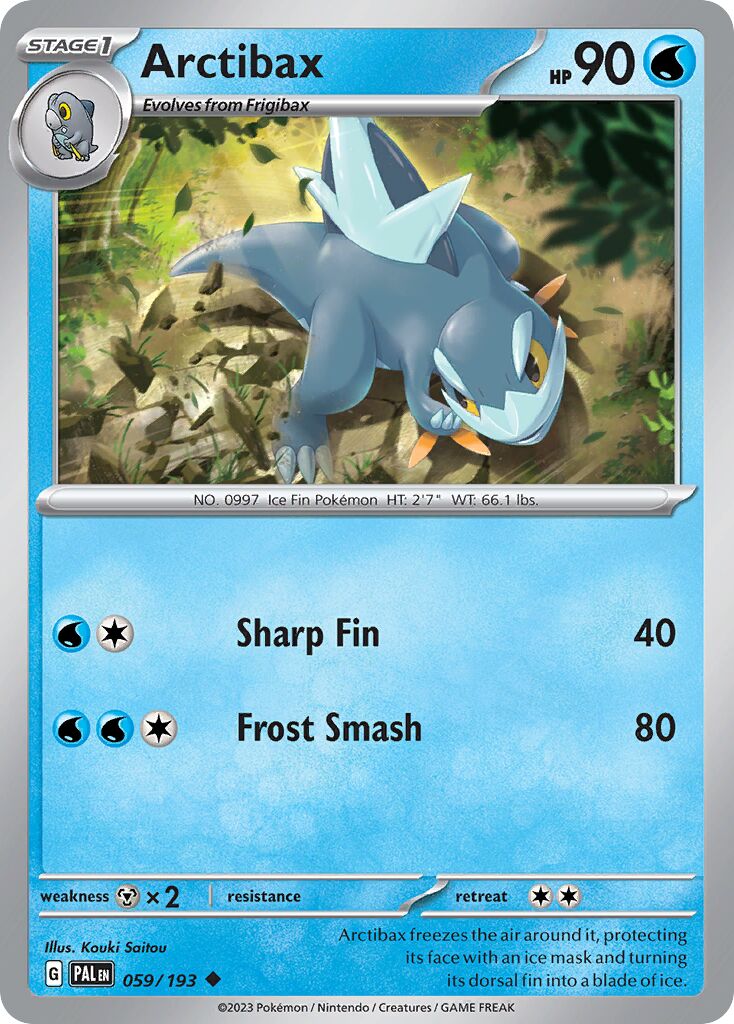 Arctibax 059/193 — Paldea Evolved (English Pokémon TCG card)