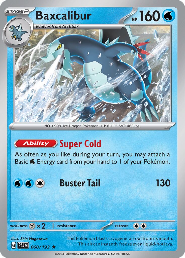 Baxcalibur 060/193 — Paldea Evolved (English Pokémon TCG card)