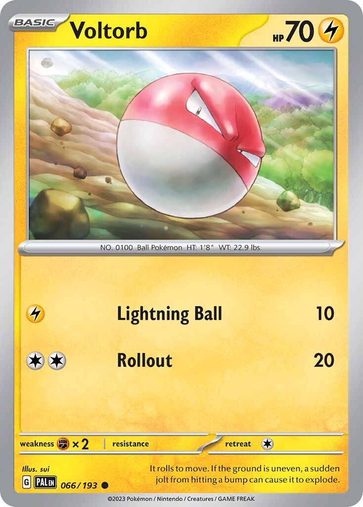 Voltorb 066/193 — Paldea Evolved (English Pokémon TCG card)
