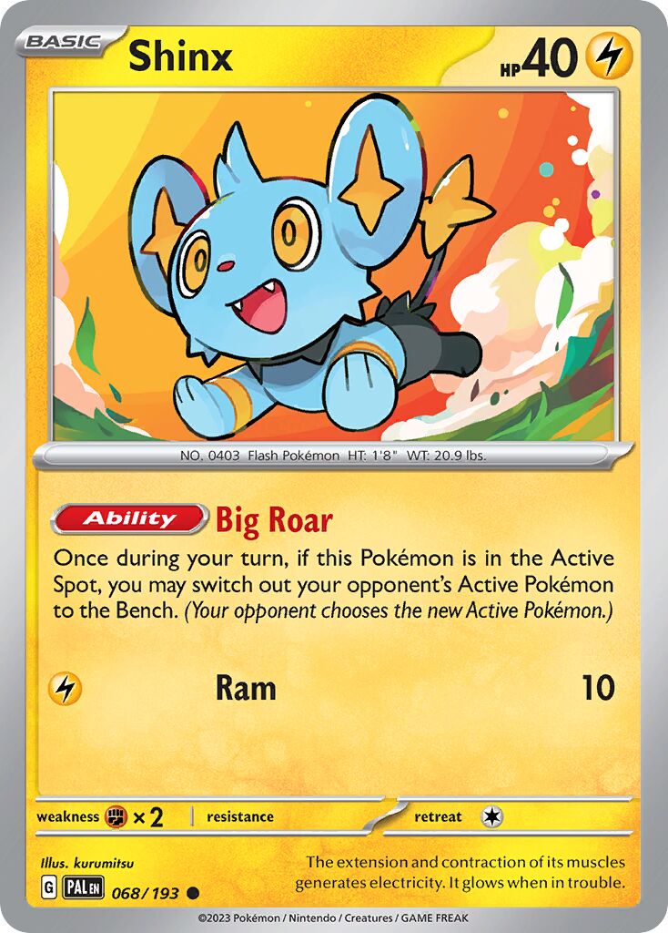 Shinx 068/193 — Paldea Evolved (English Pokémon TCG card)