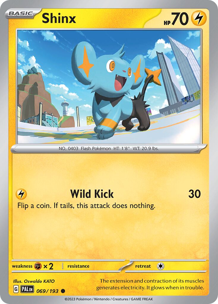 Shinx 069/193 — Paldea Evolved (English Pokémon TCG card)