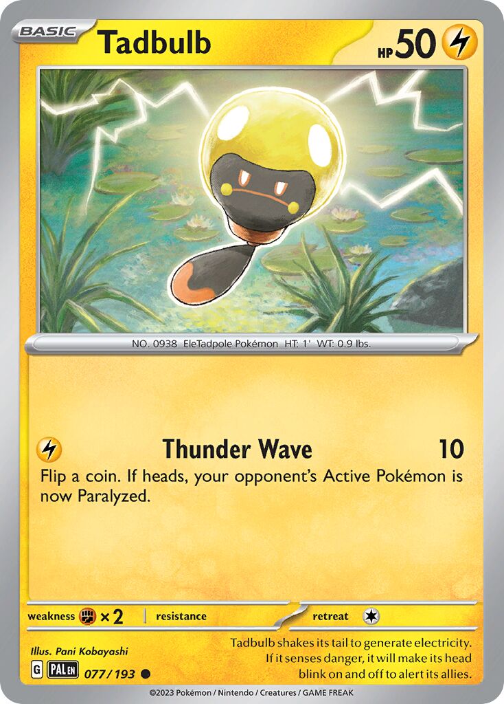 Tadbulb 077/193 — Paldea Evolved (English Pokémon TCG card)