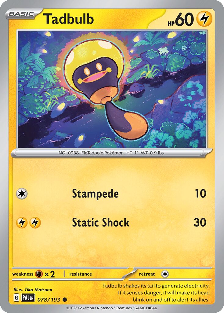 Tadbulb 078/193 — Paldea Evolved (English Pokémon TCG card)