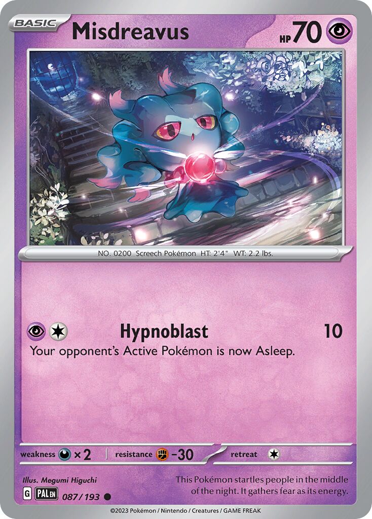 Misdreavus 087/193 — Paldea Evolved (English Pokémon TCG card)