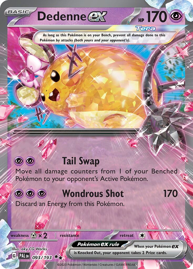 Dedenne ex 093/193 — Paldea Evolved (English Pokémon TCG card)