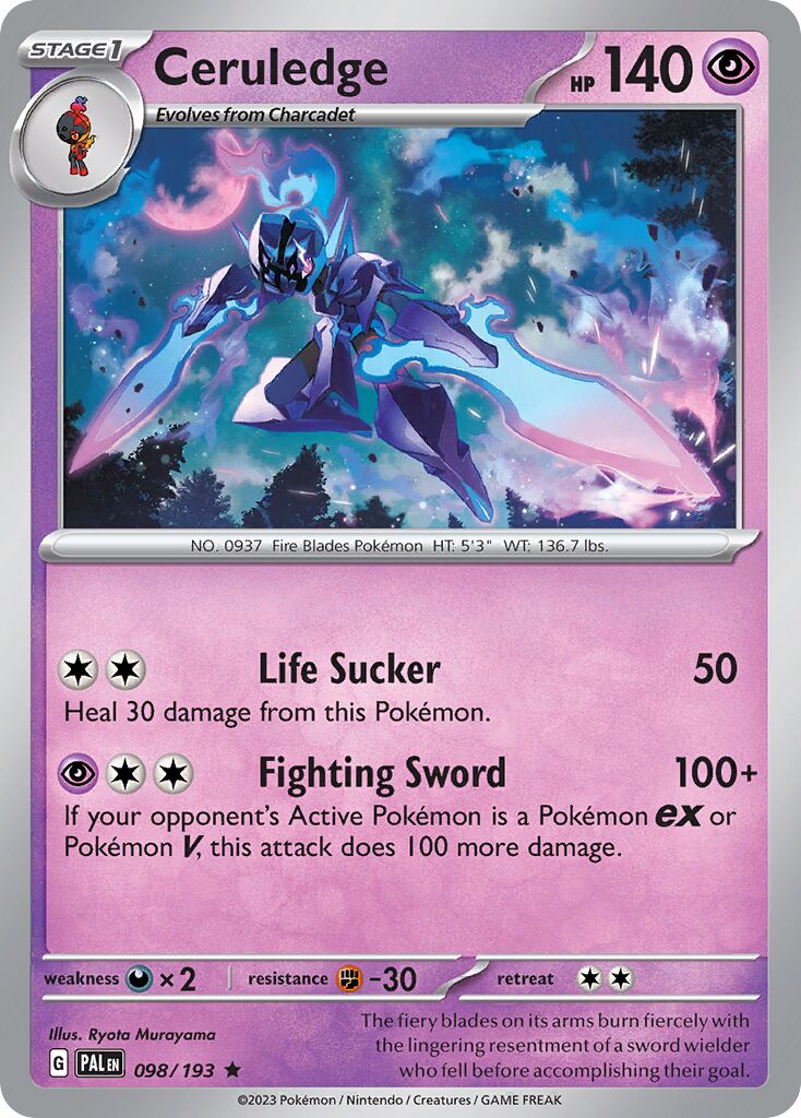 Ceruledge 098/193 — Paldea Evolved (English Pokémon TCG card)