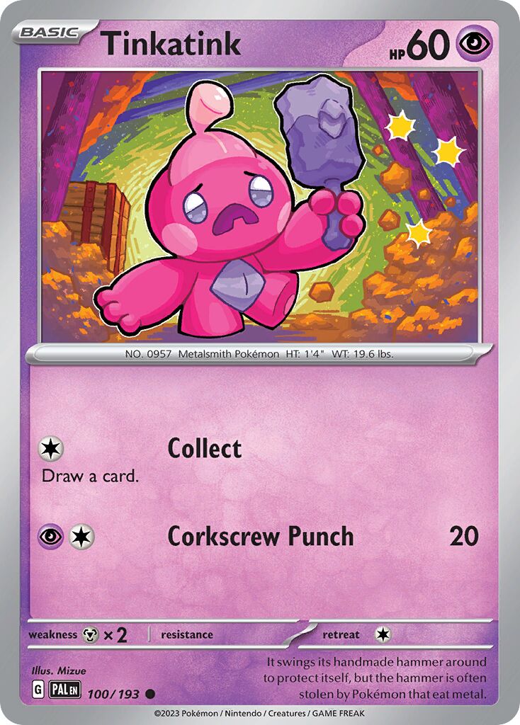 Tinkatink 100/193 — Paldea Evolved (English Pokémon TCG card)
