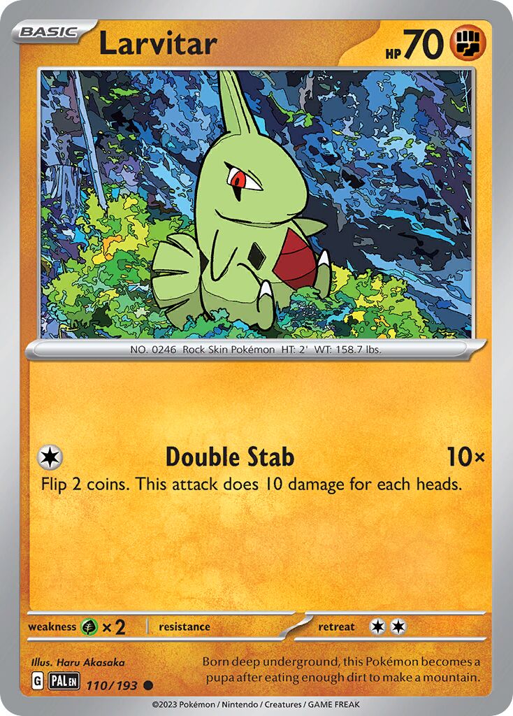 Larvitar 110/193 — Paldea Evolved (English Pokémon TCG card)