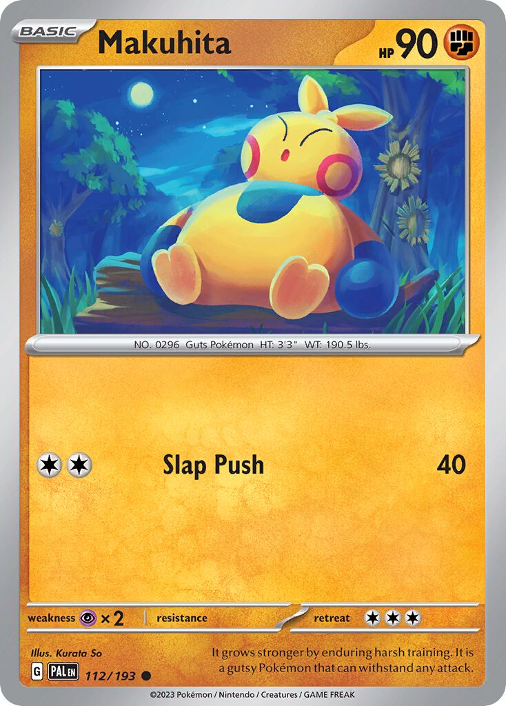 Makuhita 112/193 — Paldea Evolved (English Pokémon TCG card)