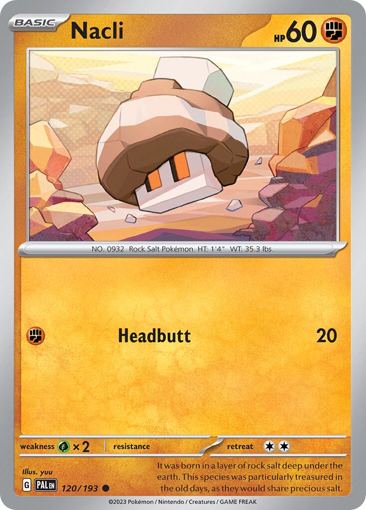 Nacli 120/193 — Paldea Evolved (English Pokémon TCG card)