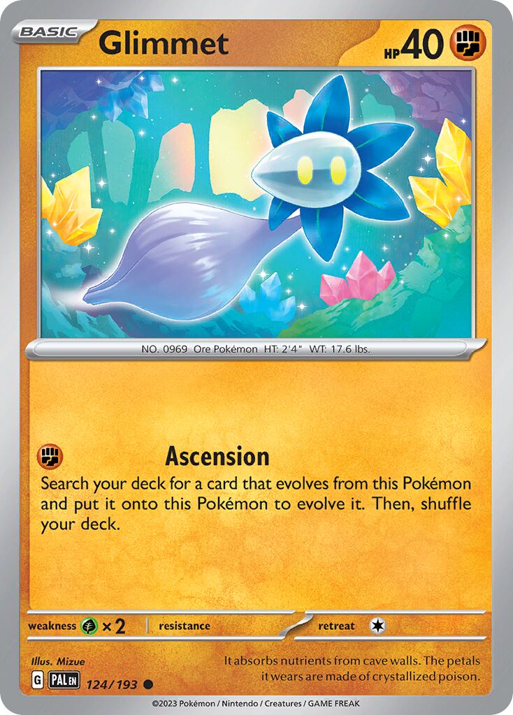 Glimmet 124/193 — Paldea Evolved (English Pokémon TCG card)