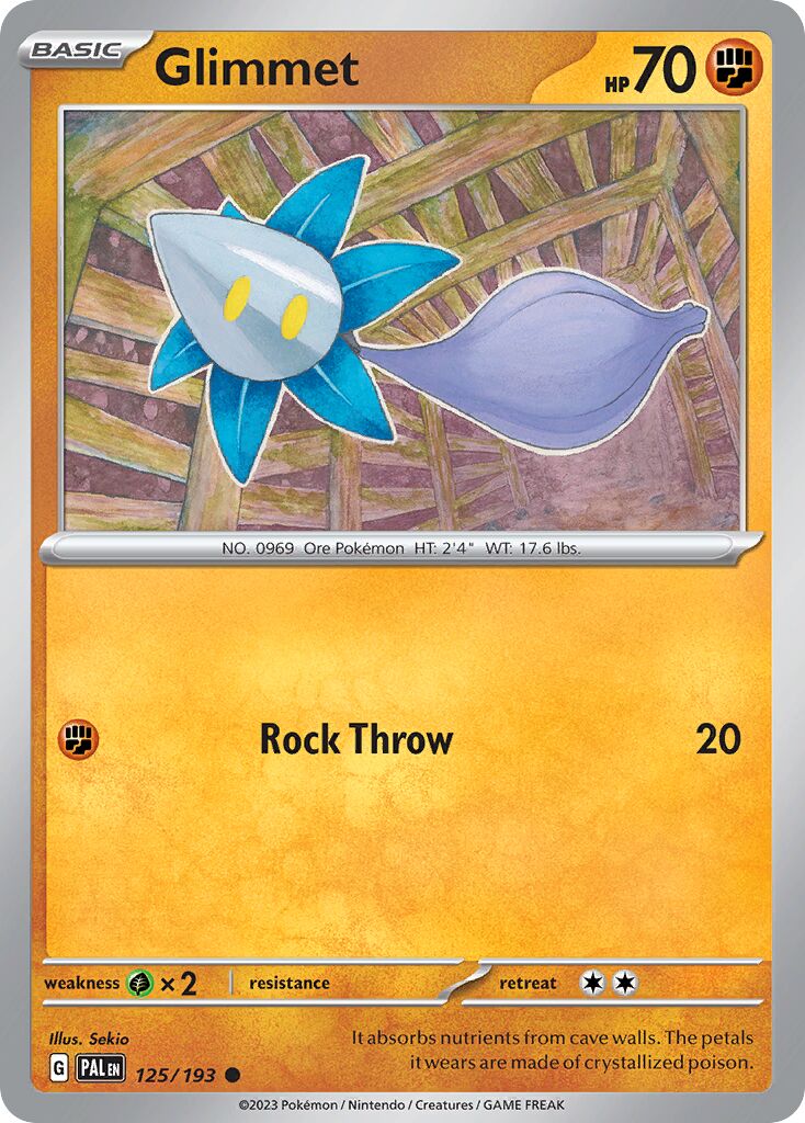 Glimmet 125/193 — Paldea Evolved (English Pokémon TCG card)