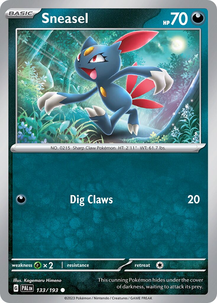 Sneasel 133/193 — Paldea Evolved (English Pokémon TCG card)