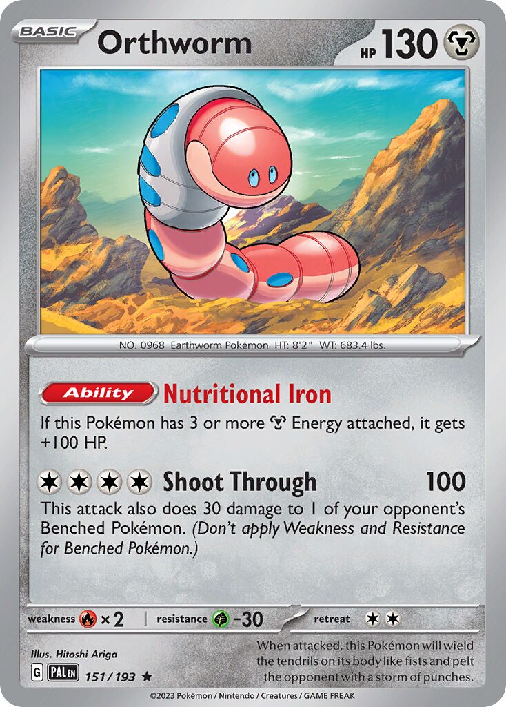 Orthworm 151/193 — Paldea Evolved (English Pokémon TCG card)