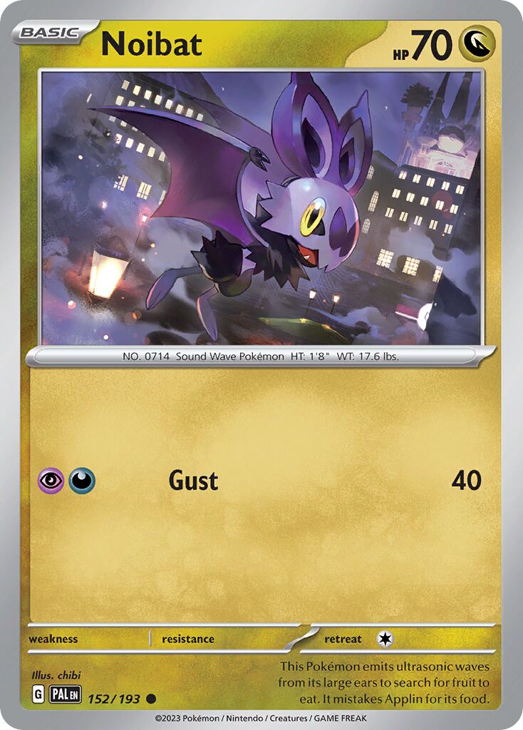 Noibat 152/193 — Paldea Evolved (English Pokémon TCG card)