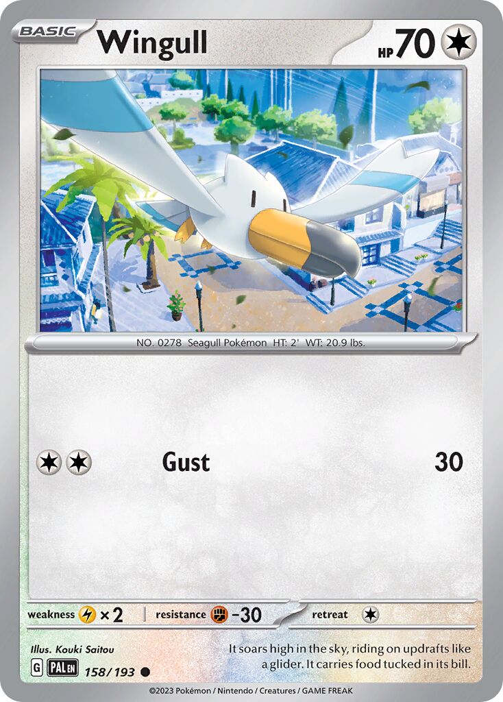 Wingull 158/193 — Paldea Evolved (English Pokémon TCG card)