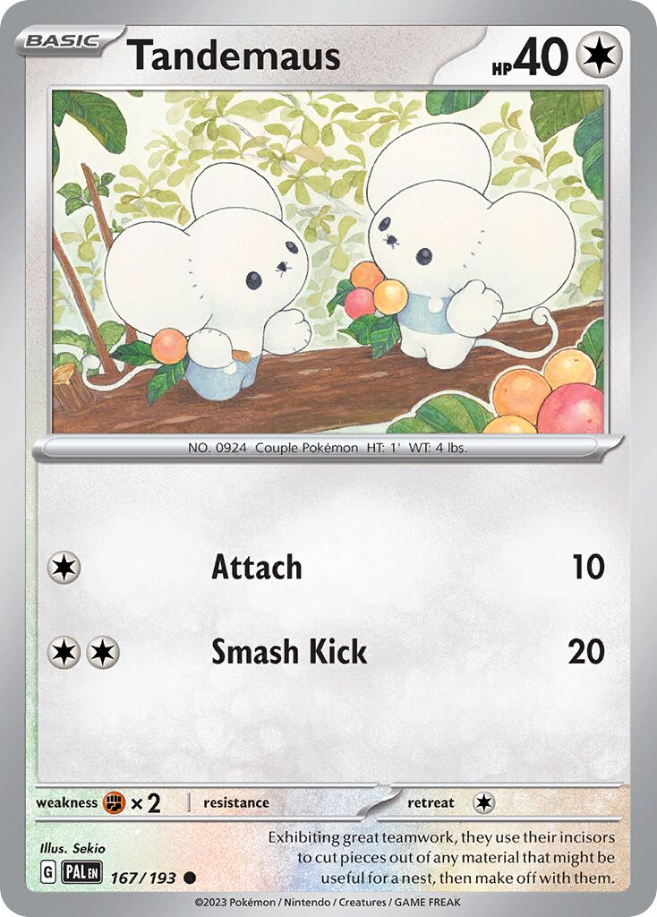 Tandemaus 167/193 — Paldea Evolved (English Pokémon TCG card)