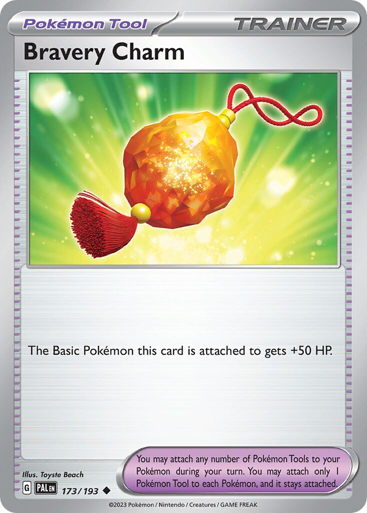 Bravery Charm 173/193 — Paldea Evolved (English Pokémon TCG card)