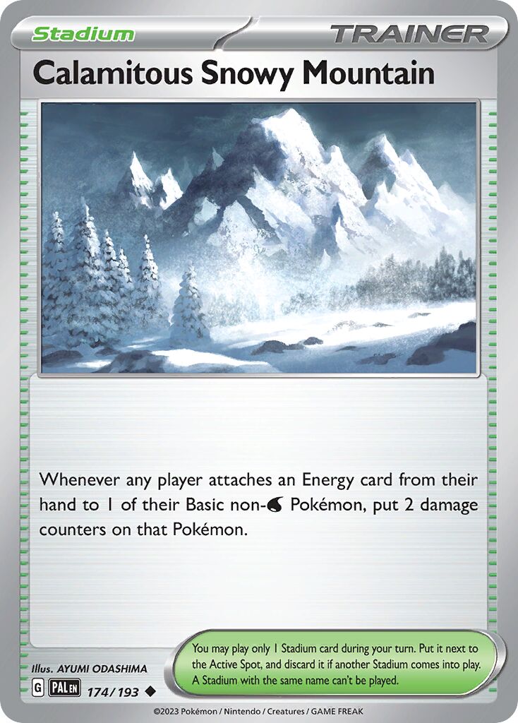 Calamitous Snowy Mountain 174/193 — Paldea Evolved (English Pokémon TCG card)