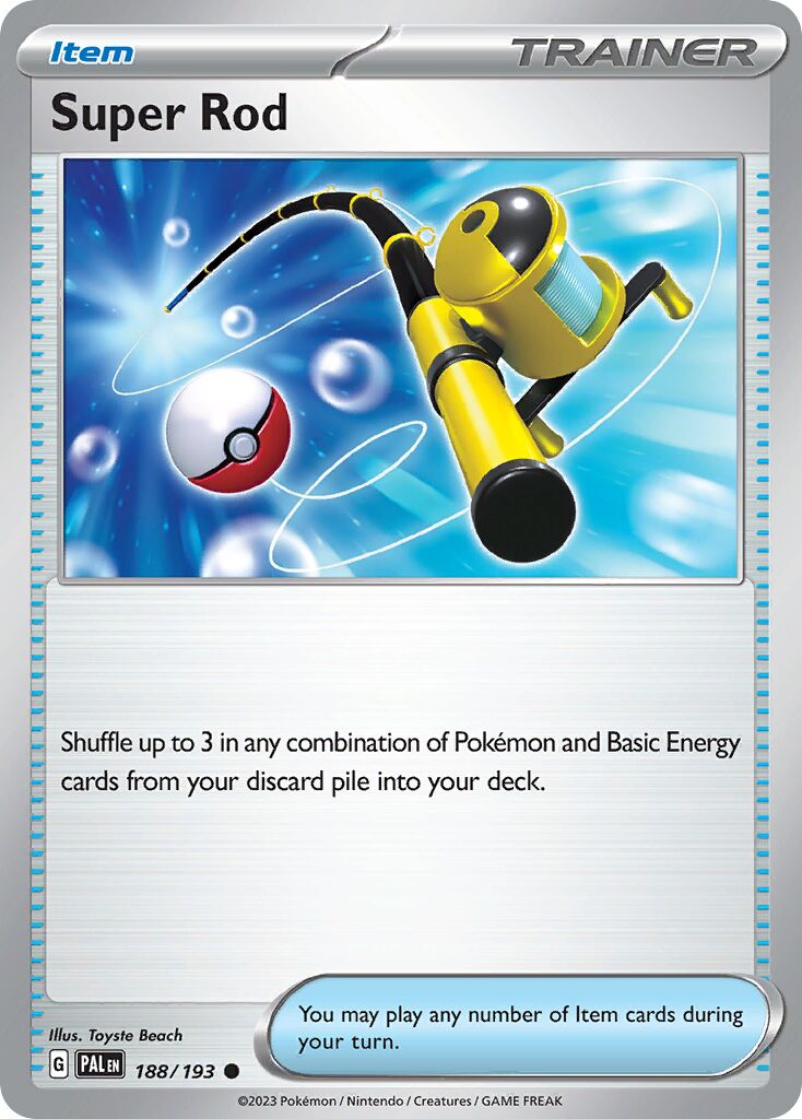 Super Rod 188/193 — Paldea Evolved (English Pokémon TCG card)