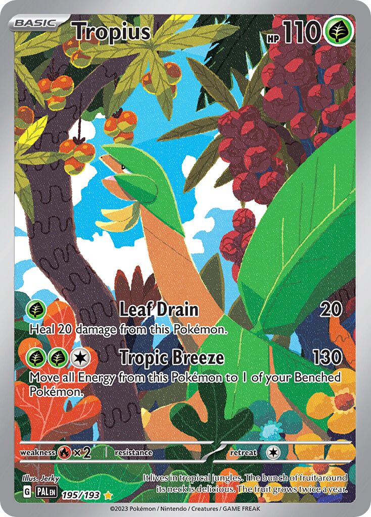 Tropius 195/193 — Paldea Evolved (English Pokémon TCG card)