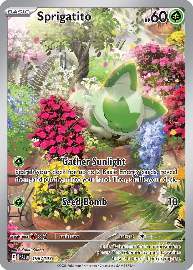 Sprigatito 196/193 — Paldea Evolved (English Pokémon TCG card)