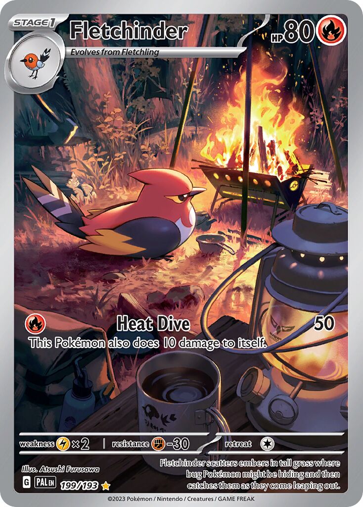 Fletchinder 199/193 — Paldea Evolved (English Pokémon TCG card)