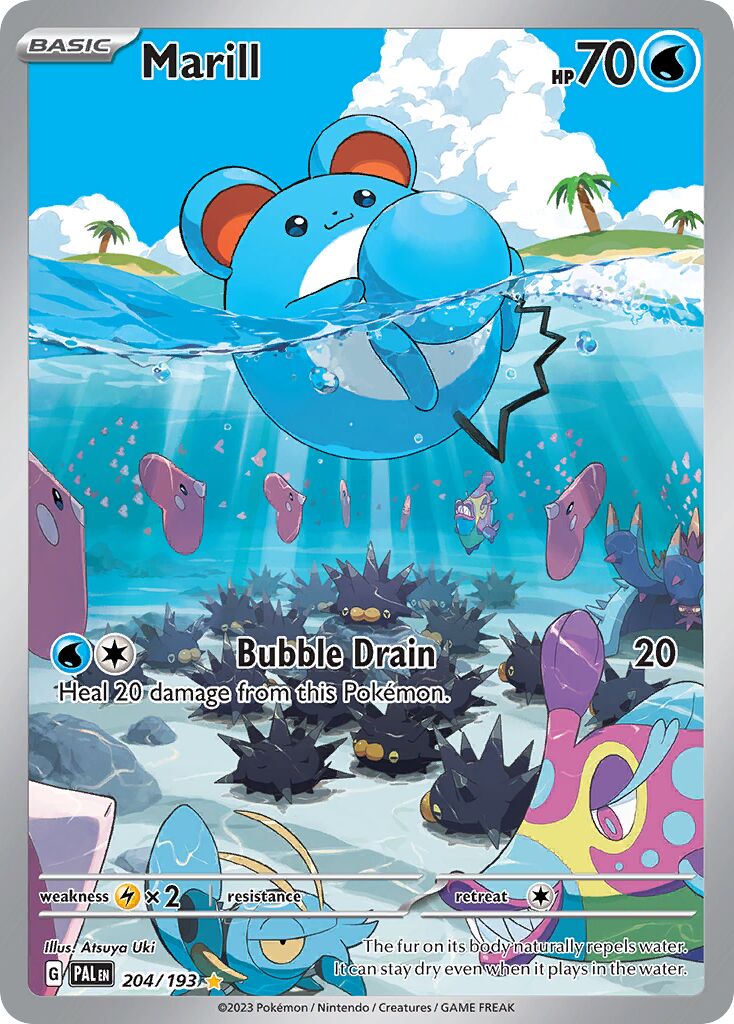 Marill 204/193 — Paldea Evolved (English Pokémon TCG card)